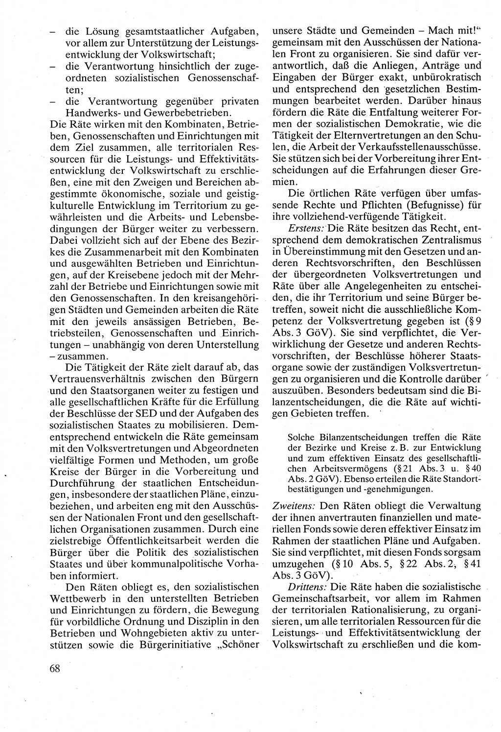 Verwaltungsrecht [Deutsche Demokratische Republik (DDR)], Lehrbuch 1988, Seite 68 (Verw.-R. DDR Lb. 1988, S. 68)