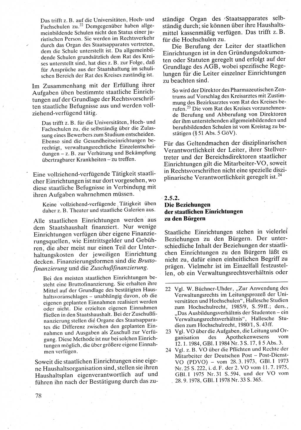 Verwaltungsrecht [Deutsche Demokratische Republik (DDR)], Lehrbuch 1988, Seite 78 (Verw.-R. DDR Lb. 1988, S. 78)