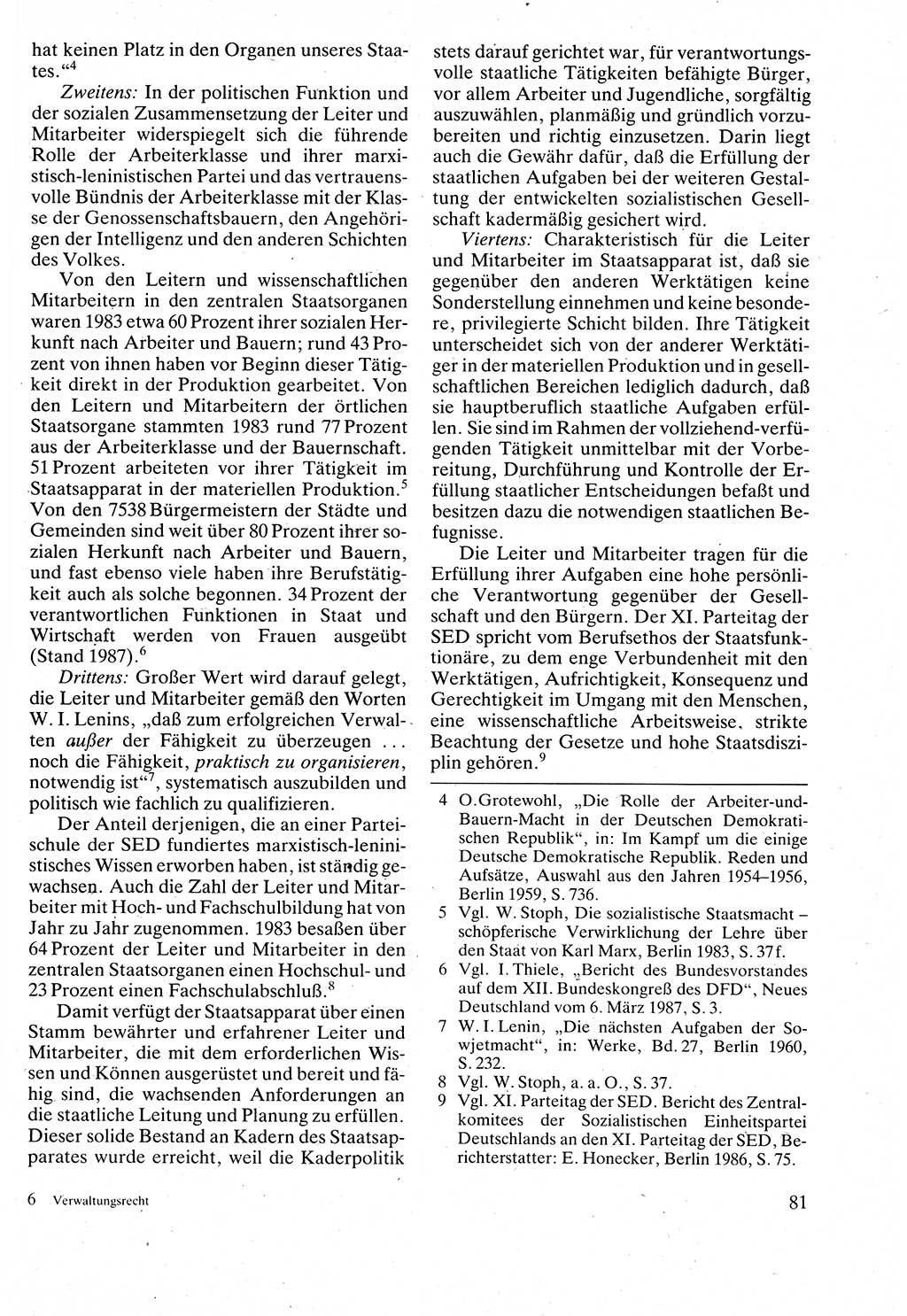 Verwaltungsrecht [Deutsche Demokratische Republik (DDR)], Lehrbuch 1988, Seite 81 (Verw.-R. DDR Lb. 1988, S. 81)