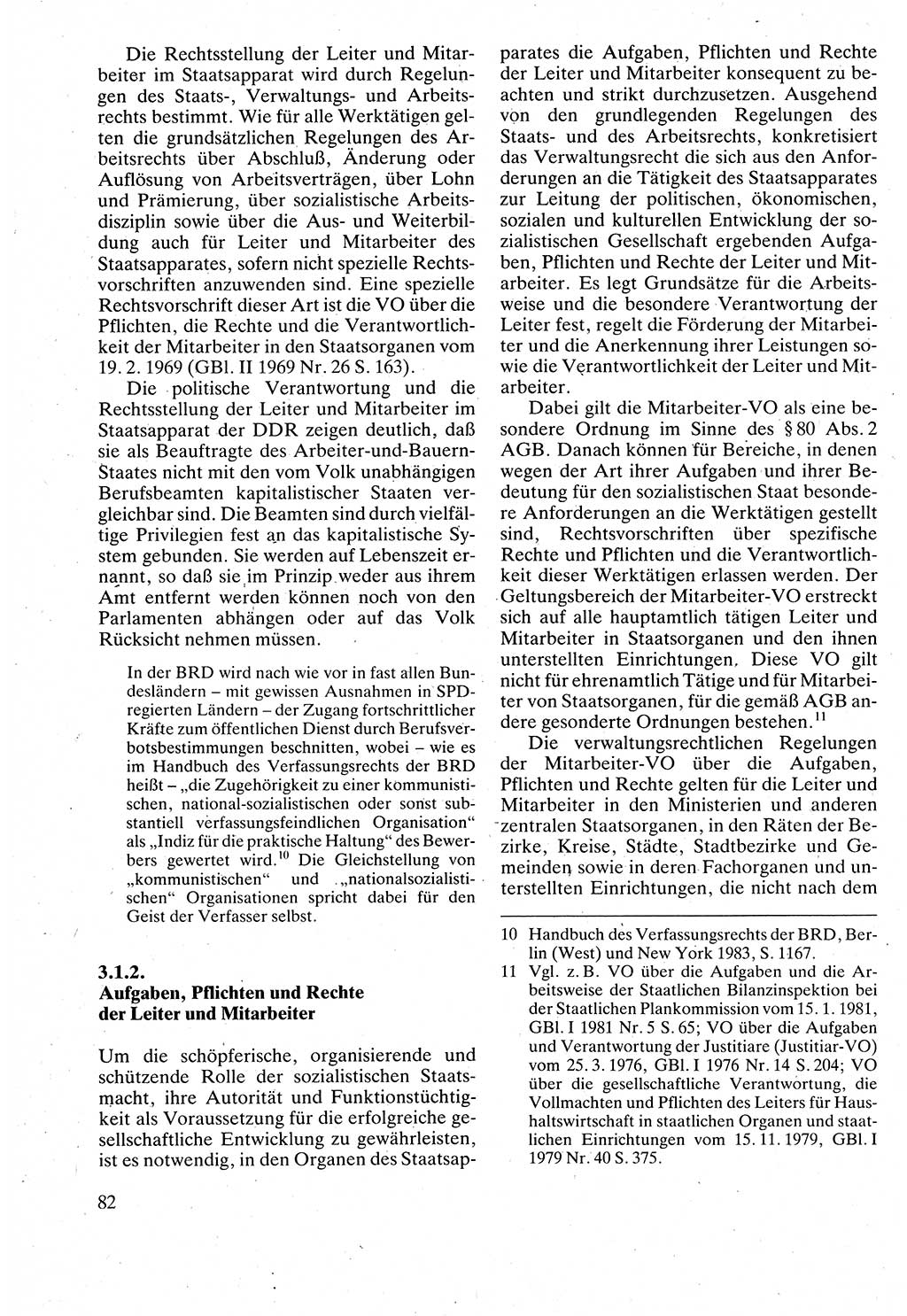 Verwaltungsrecht [Deutsche Demokratische Republik (DDR)], Lehrbuch 1988, Seite 82 (Verw.-R. DDR Lb. 1988, S. 82)