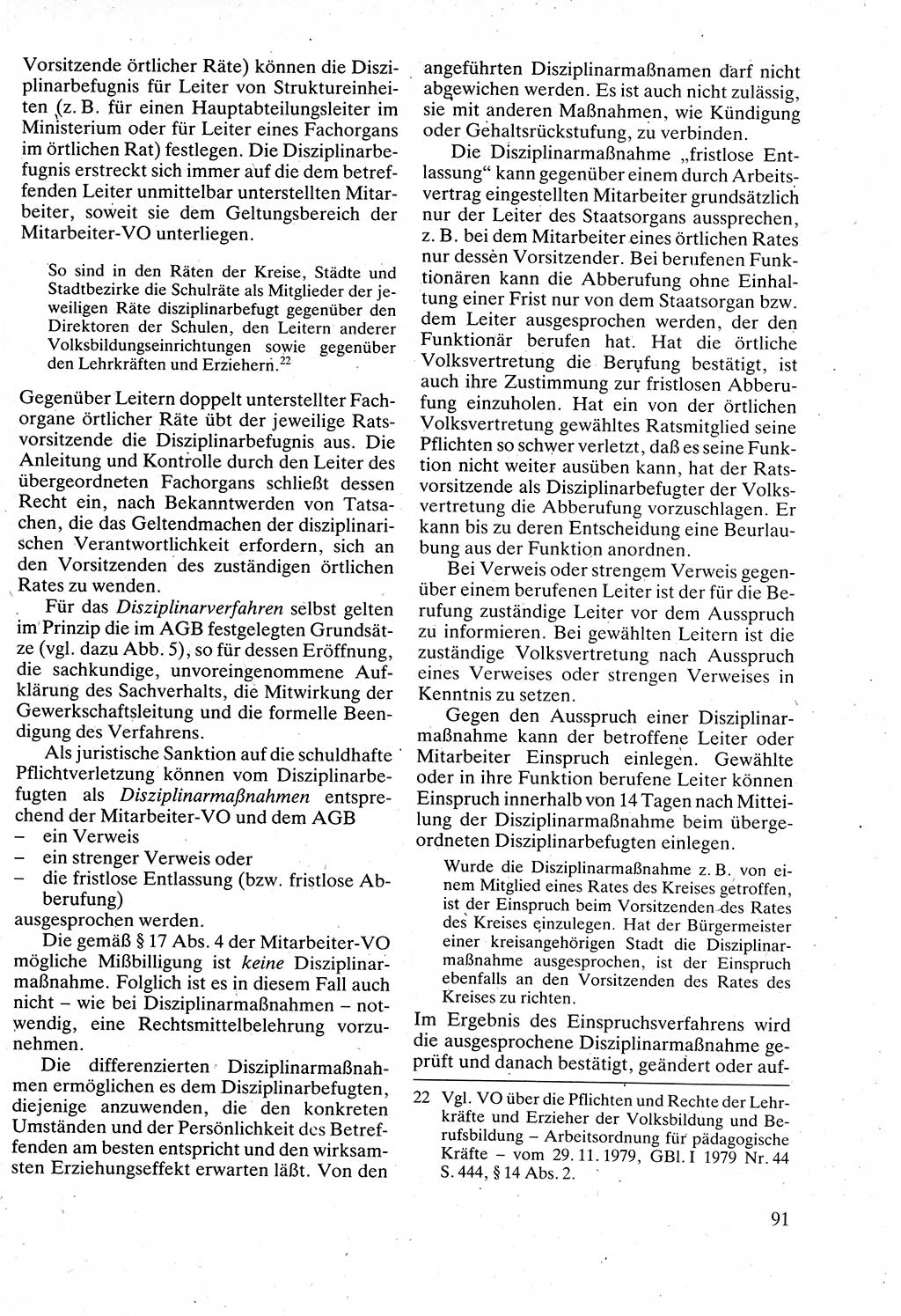 Verwaltungsrecht [Deutsche Demokratische Republik (DDR)], Lehrbuch 1988, Seite 91 (Verw.-R. DDR Lb. 1988, S. 91)