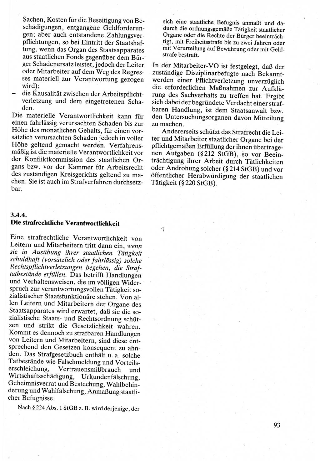 Verwaltungsrecht [Deutsche Demokratische Republik (DDR)], Lehrbuch 1988, Seite 93 (Verw.-R. DDR Lb. 1988, S. 93)
