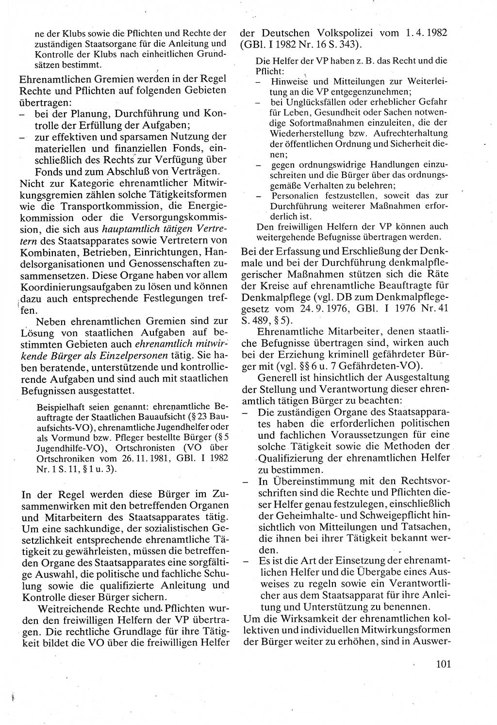 Verwaltungsrecht [Deutsche Demokratische Republik (DDR)], Lehrbuch 1988, Seite 101 (Verw.-R. DDR Lb. 1988, S. 101)