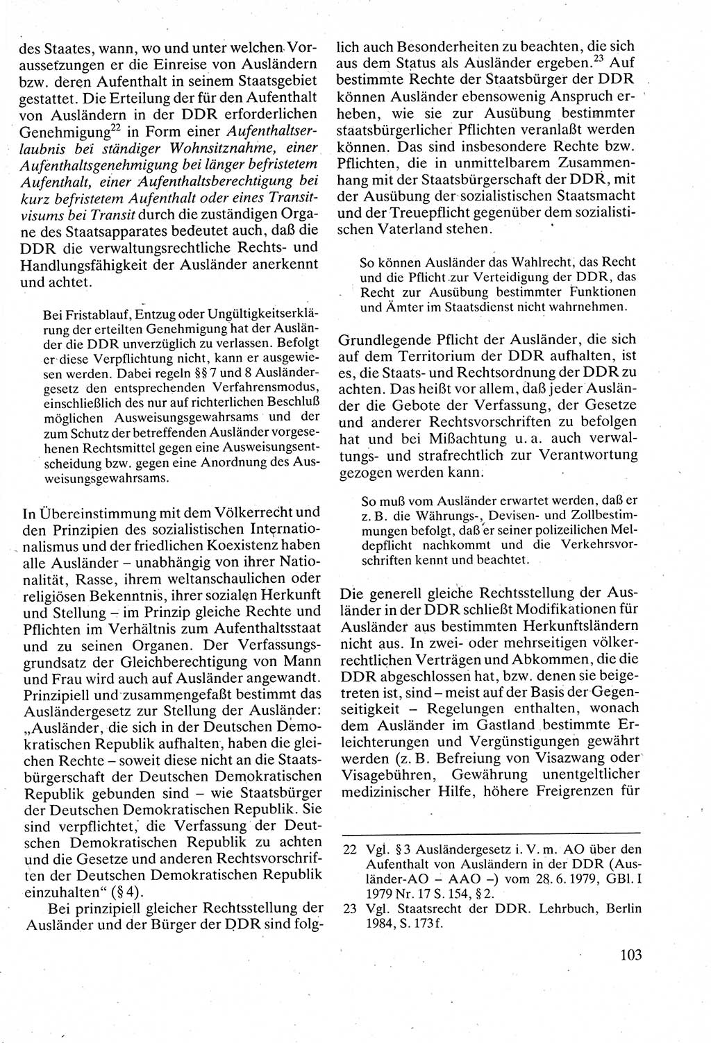 Verwaltungsrecht [Deutsche Demokratische Republik (DDR)], Lehrbuch 1988, Seite 103 (Verw.-R. DDR Lb. 1988, S. 103)