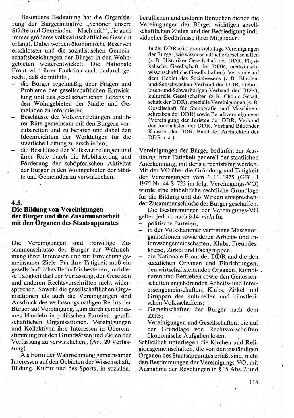 Verwaltungsrecht [Deutsche Demokratische Republik (DDR)], Lehrbuch 1988, Seite 115 (Verw.-R. DDR Lb. 1988, S. 115)