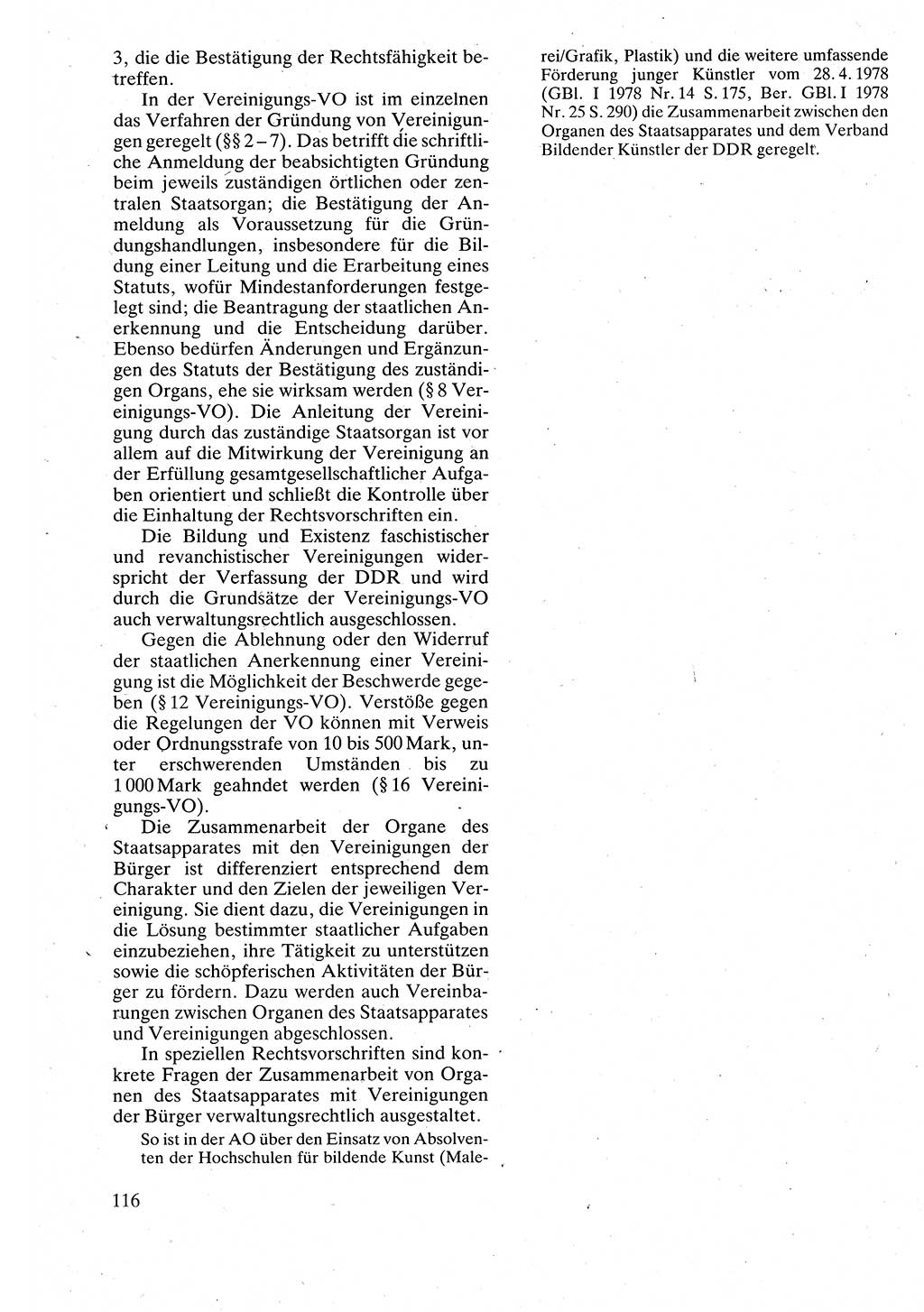 Verwaltungsrecht [Deutsche Demokratische Republik (DDR)], Lehrbuch 1988, Seite 116 (Verw.-R. DDR Lb. 1988, S. 116)
