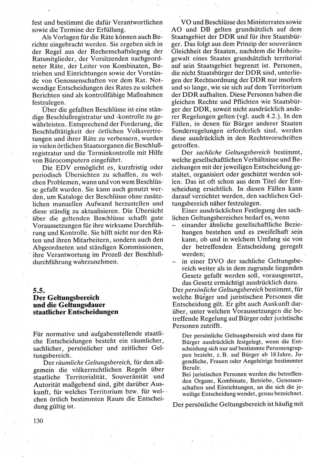 Verwaltungsrecht [Deutsche Demokratische Republik (DDR)], Lehrbuch 1988, Seite 130 (Verw.-R. DDR Lb. 1988, S. 130)