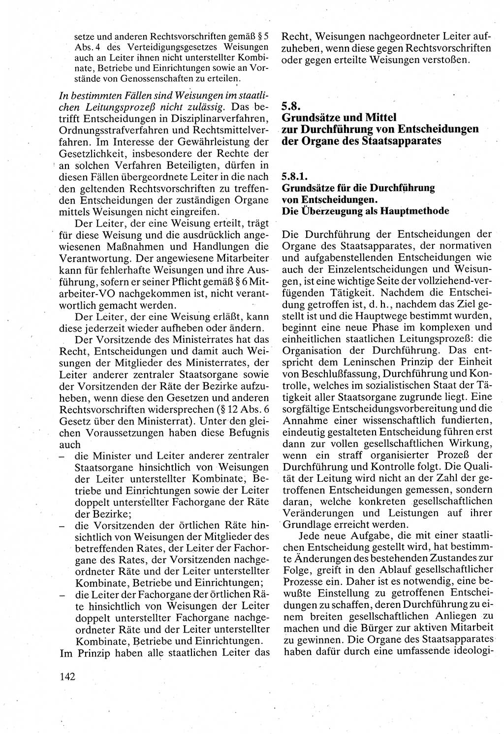 Verwaltungsrecht [Deutsche Demokratische Republik (DDR)], Lehrbuch 1988, Seite 142 (Verw.-R. DDR Lb. 1988, S. 142)