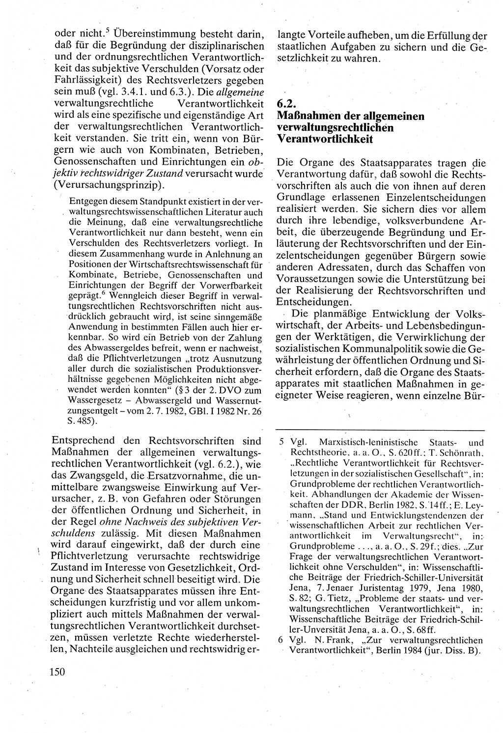 Verwaltungsrecht [Deutsche Demokratische Republik (DDR)], Lehrbuch 1988, Seite 150 (Verw.-R. DDR Lb. 1988, S. 150)
