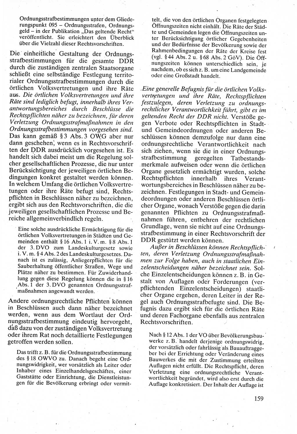 Verwaltungsrecht [Deutsche Demokratische Republik (DDR)], Lehrbuch 1988, Seite 159 (Verw.-R. DDR Lb. 1988, S. 159)