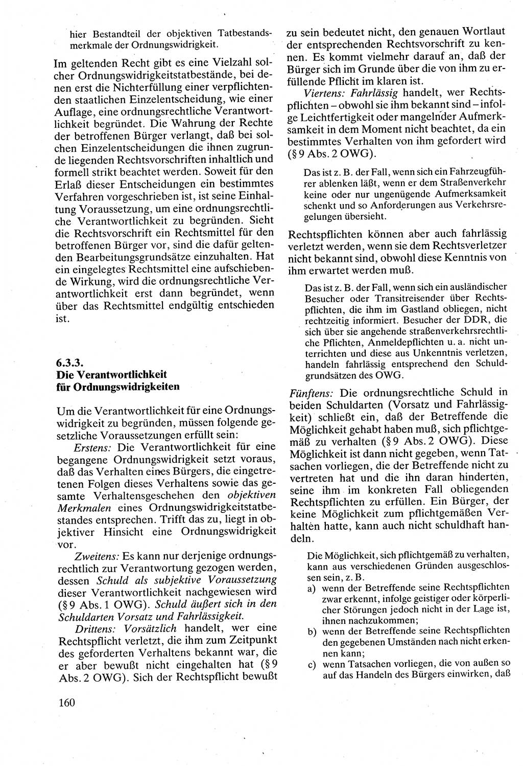 Verwaltungsrecht [Deutsche Demokratische Republik (DDR)], Lehrbuch 1988, Seite 160 (Verw.-R. DDR Lb. 1988, S. 160)