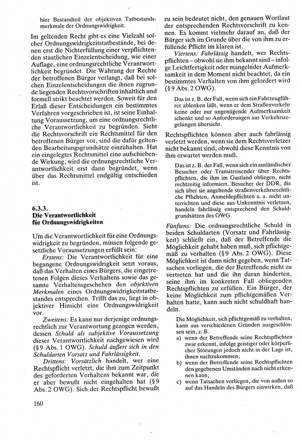 Verwaltungsrecht [Deutsche Demokratische Republik (DDR)], Lehrbuch 1988, Seite 160 (Verw.-R. DDR Lb. 1988, S. 160)