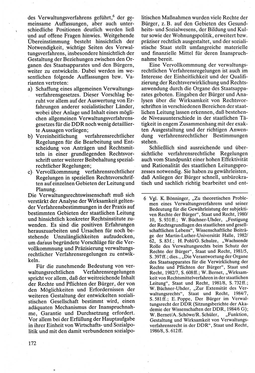 Verwaltungsrecht [Deutsche Demokratische Republik (DDR)], Lehrbuch 1988, Seite 172 (Verw.-R. DDR Lb. 1988, S. 172)