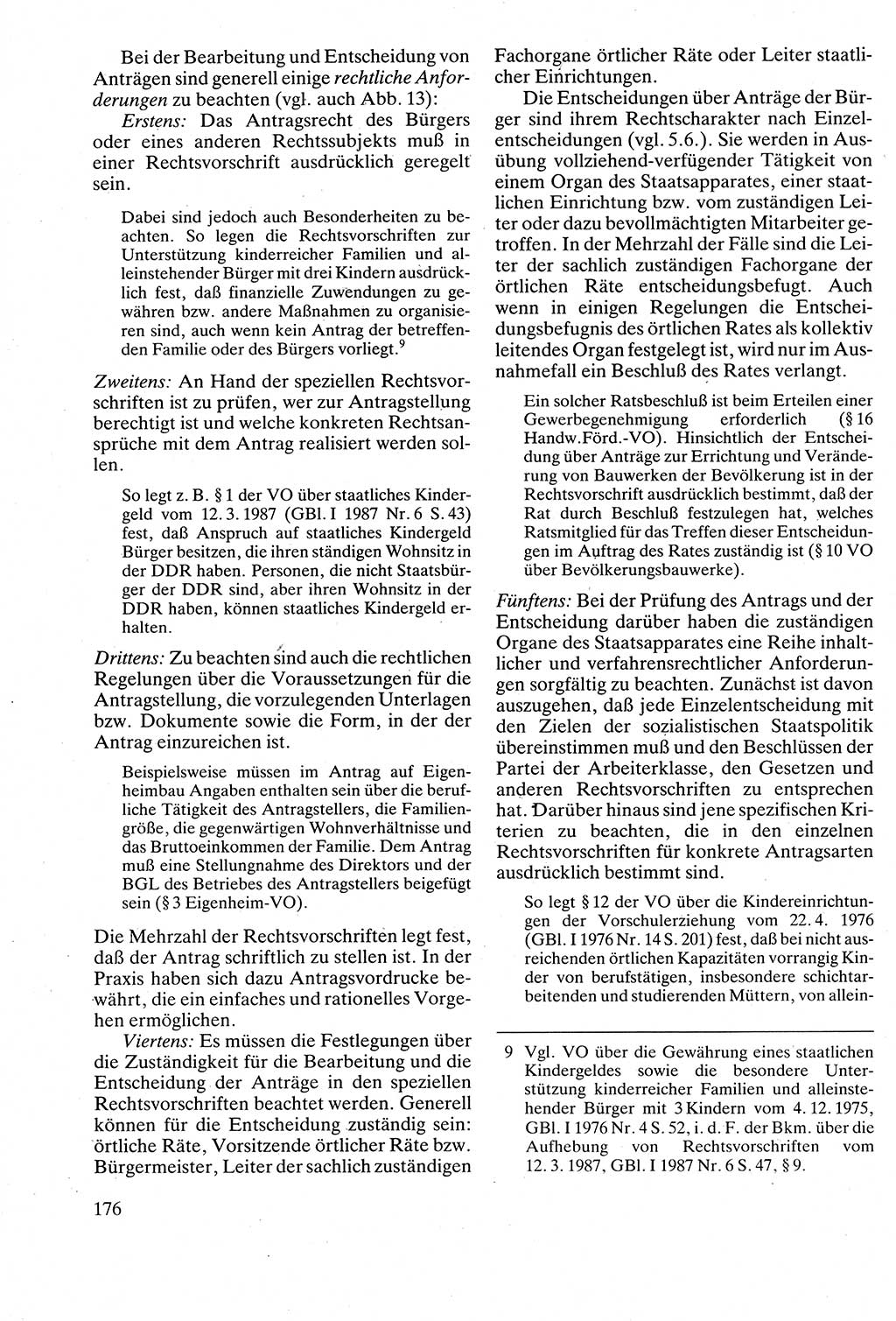 Verwaltungsrecht [Deutsche Demokratische Republik (DDR)], Lehrbuch 1988, Seite 176 (Verw.-R. DDR Lb. 1988, S. 176)