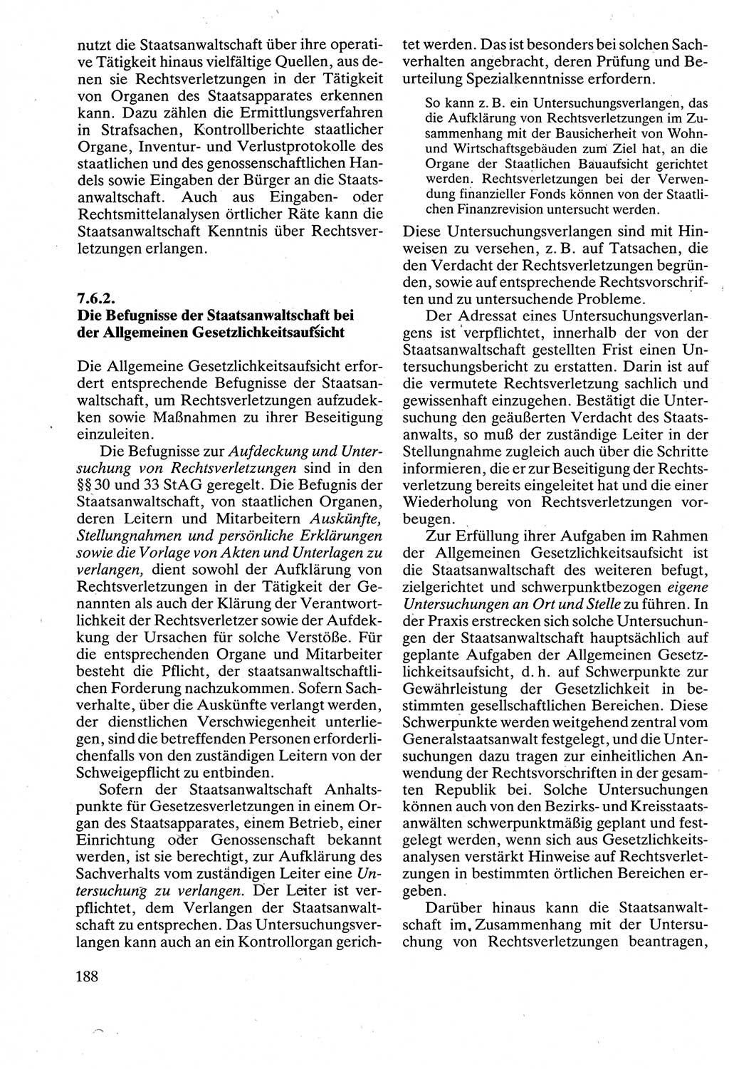 Verwaltungsrecht [Deutsche Demokratische Republik (DDR)], Lehrbuch 1988, Seite 188 (Verw.-R. DDR Lb. 1988, S. 188)