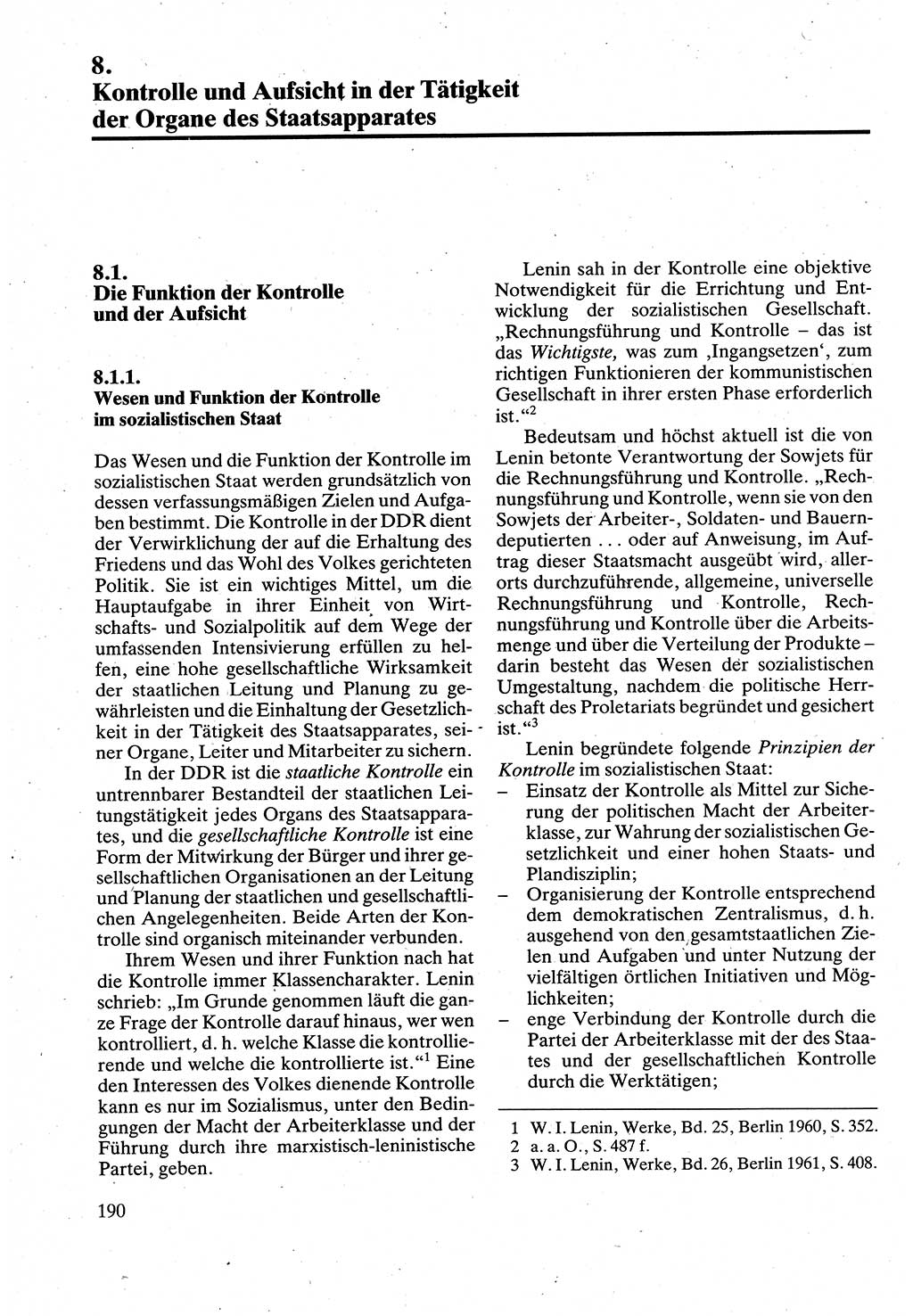 Verwaltungsrecht [Deutsche Demokratische Republik (DDR)], Lehrbuch 1988, Seite 190 (Verw.-R. DDR Lb. 1988, S. 190)
