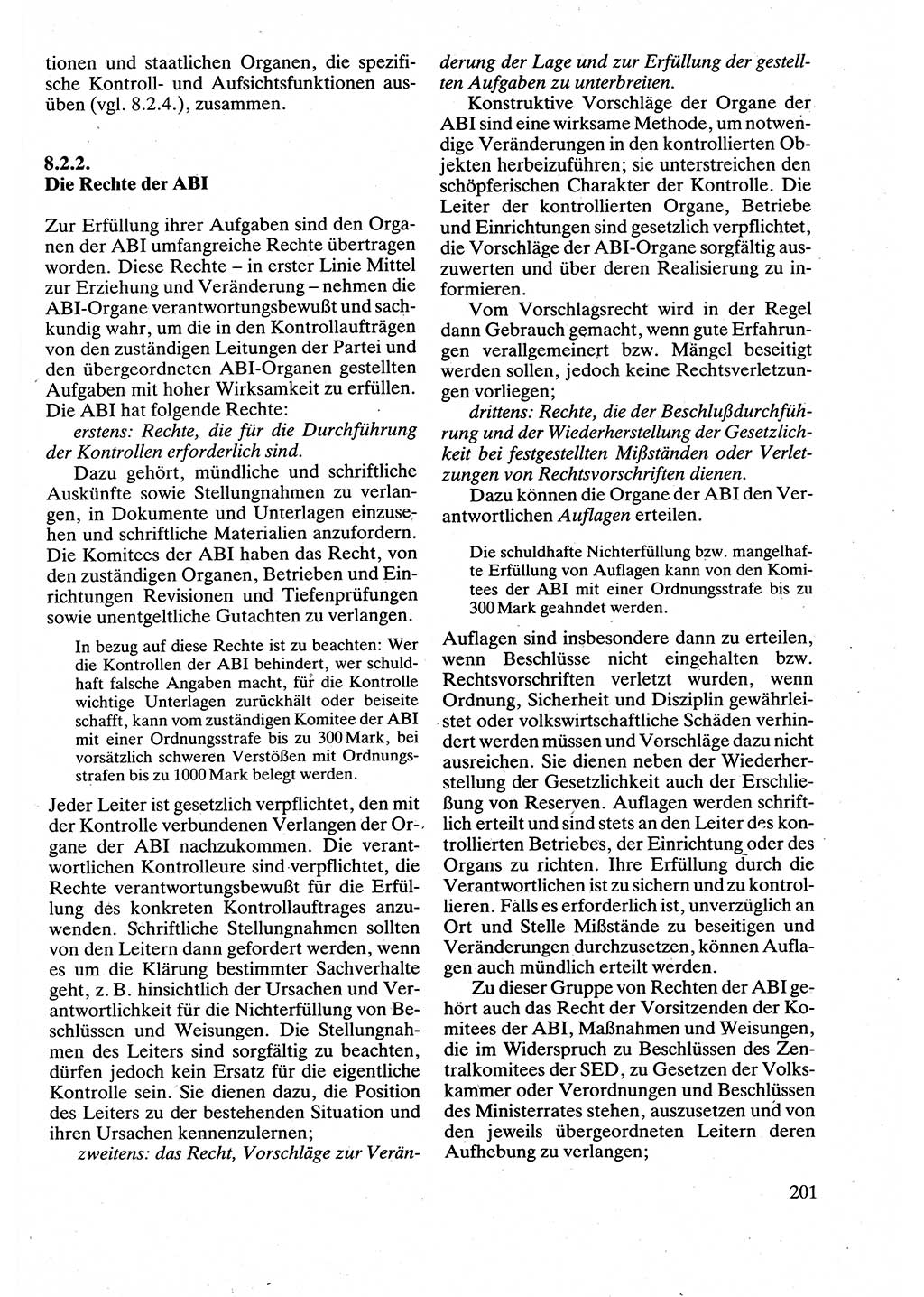 Verwaltungsrecht [Deutsche Demokratische Republik (DDR)], Lehrbuch 1988, Seite 201 (Verw.-R. DDR Lb. 1988, S. 201)