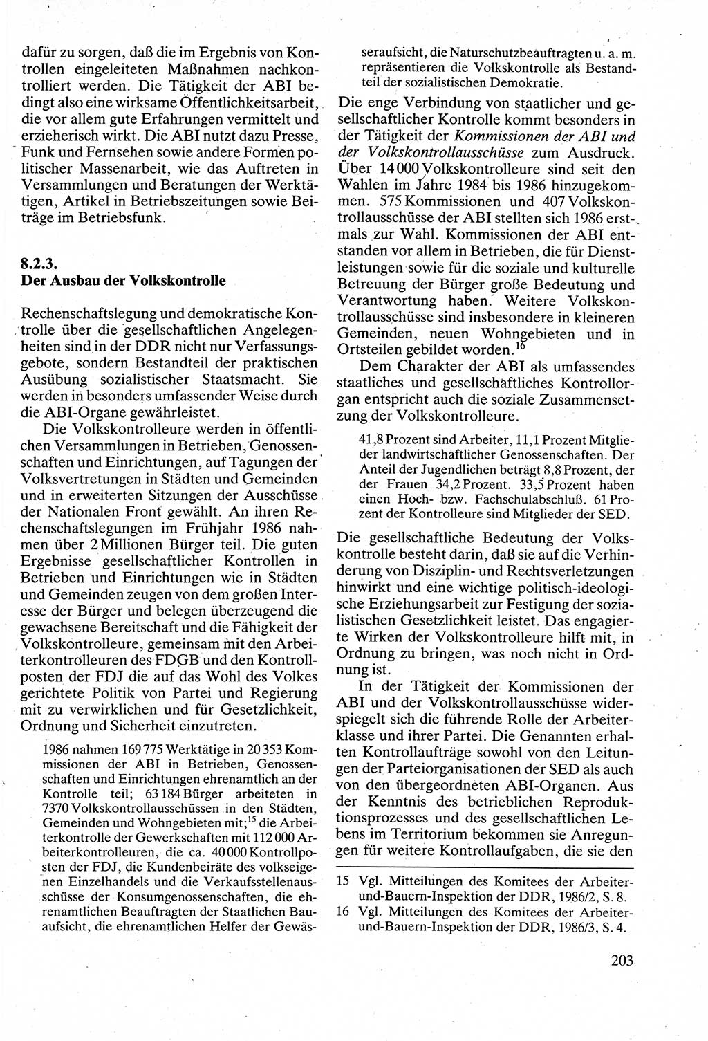Verwaltungsrecht [Deutsche Demokratische Republik (DDR)], Lehrbuch 1988, Seite 203 (Verw.-R. DDR Lb. 1988, S. 203)