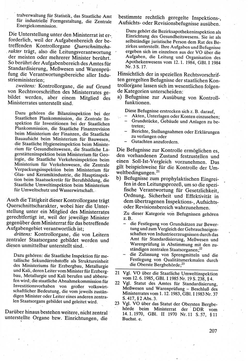 Verwaltungsrecht [Deutsche Demokratische Republik (DDR)], Lehrbuch 1988, Seite 207 (Verw.-R. DDR Lb. 1988, S. 207)