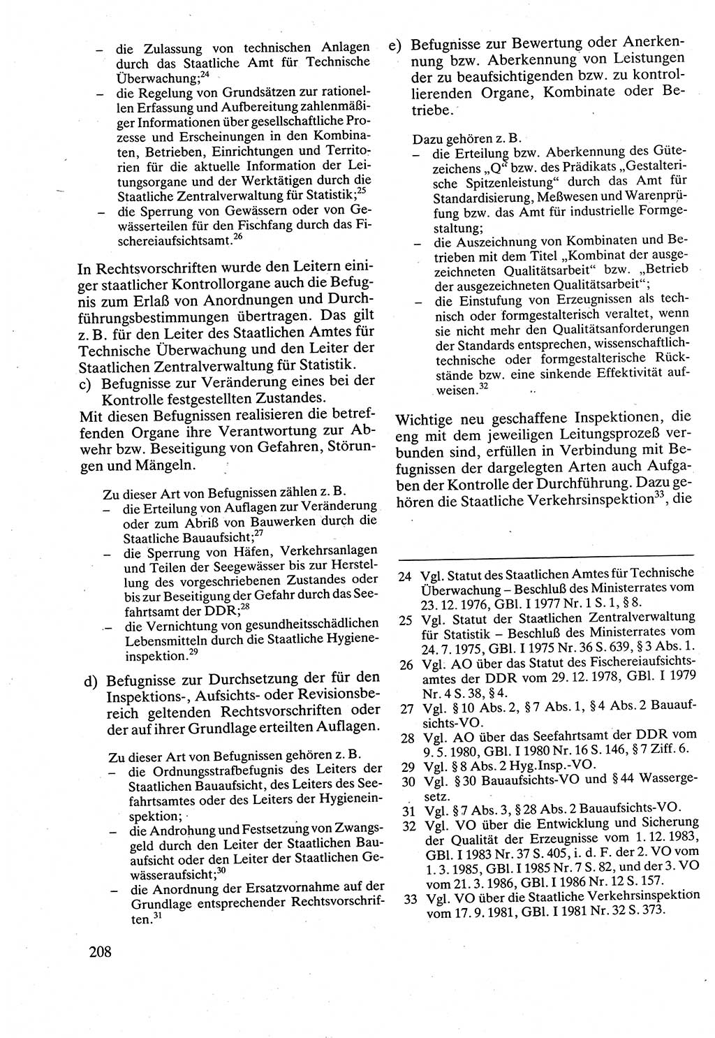Verwaltungsrecht [Deutsche Demokratische Republik (DDR)], Lehrbuch 1988, Seite 208 (Verw.-R. DDR Lb. 1988, S. 208)