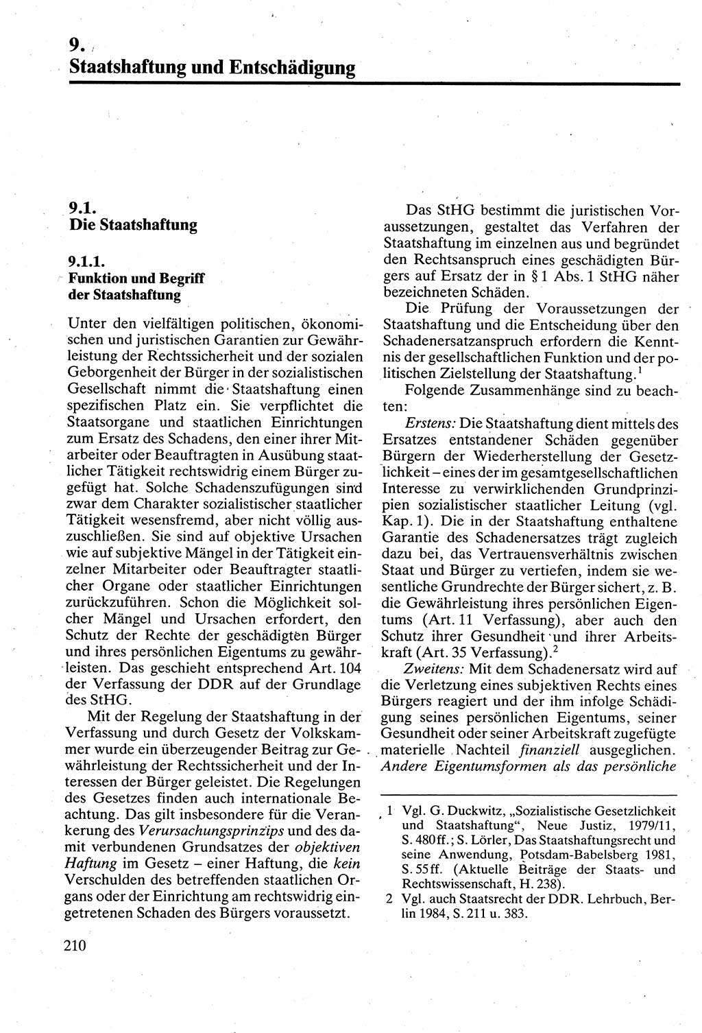 Verwaltungsrecht [Deutsche Demokratische Republik (DDR)], Lehrbuch 1988, Seite 210 (Verw.-R. DDR Lb. 1988, S. 210)