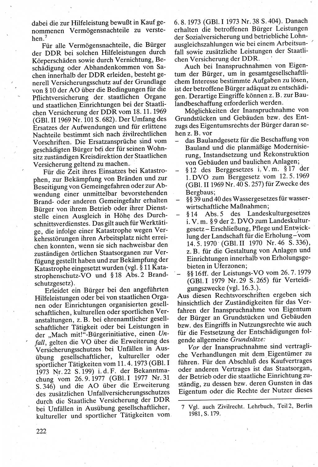 Verwaltungsrecht [Deutsche Demokratische Republik (DDR)], Lehrbuch 1988, Seite 222 (Verw.-R. DDR Lb. 1988, S. 222)
