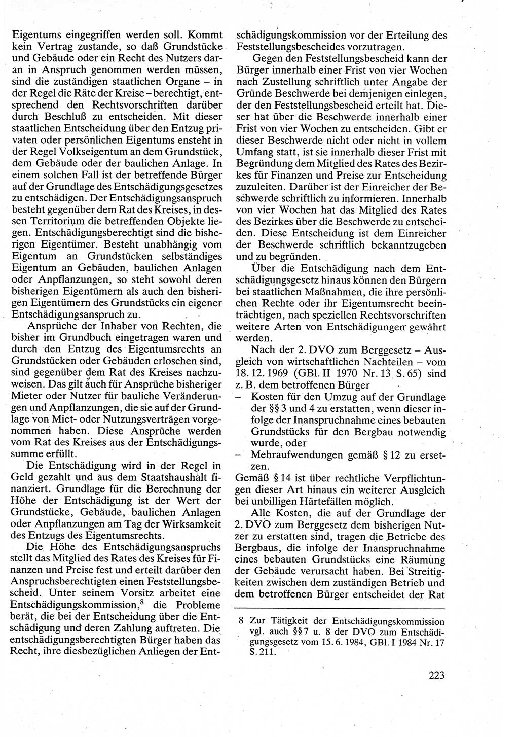 Verwaltungsrecht [Deutsche Demokratische Republik (DDR)], Lehrbuch 1988, Seite 223 (Verw.-R. DDR Lb. 1988, S. 223)