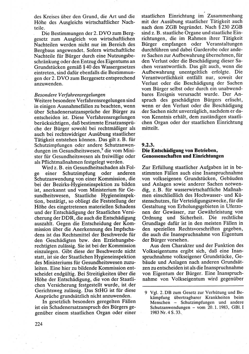 Verwaltungsrecht [Deutsche Demokratische Republik (DDR)], Lehrbuch 1988, Seite 224 (Verw.-R. DDR Lb. 1988, S. 224)