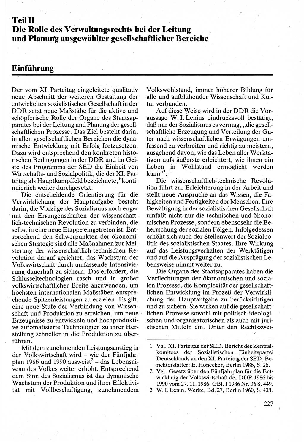 Verwaltungsrecht [Deutsche Demokratische Republik (DDR)], Lehrbuch 1988, Seite 227 (Verw.-R. DDR Lb. 1988, S. 227)