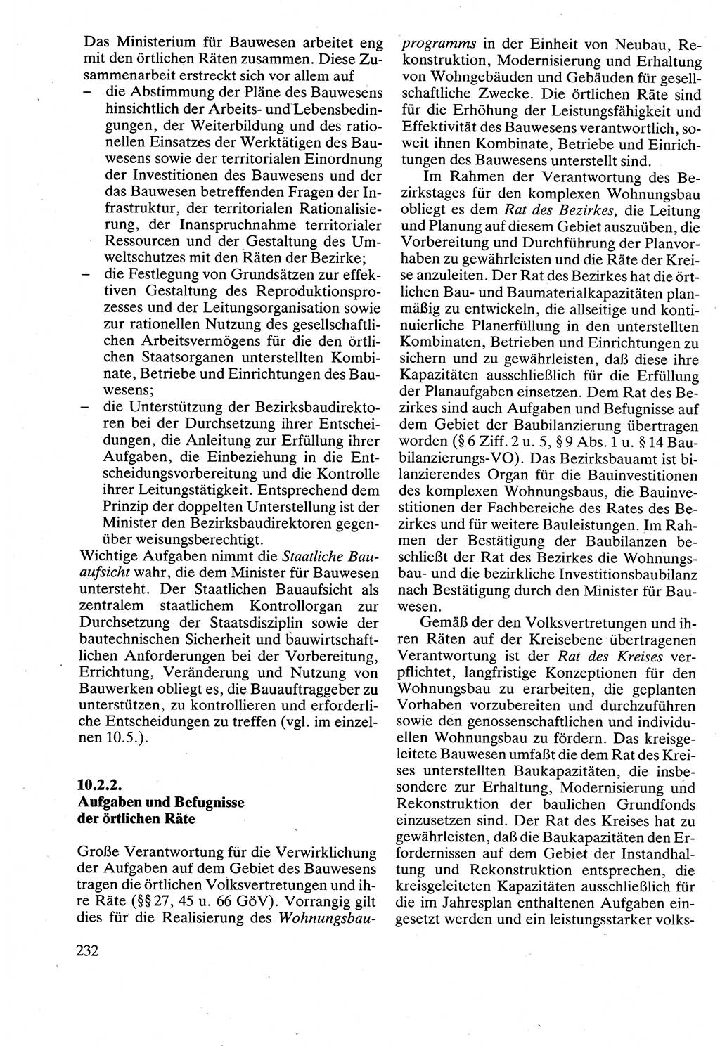 Verwaltungsrecht [Deutsche Demokratische Republik (DDR)], Lehrbuch 1988, Seite 232 (Verw.-R. DDR Lb. 1988, S. 232)