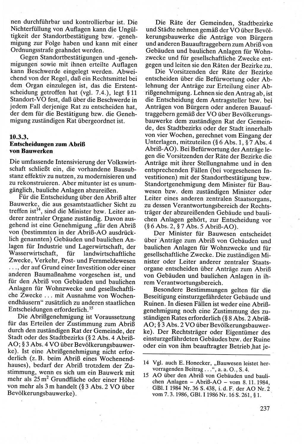 Verwaltungsrecht [Deutsche Demokratische Republik (DDR)], Lehrbuch 1988, Seite 237 (Verw.-R. DDR Lb. 1988, S. 237)