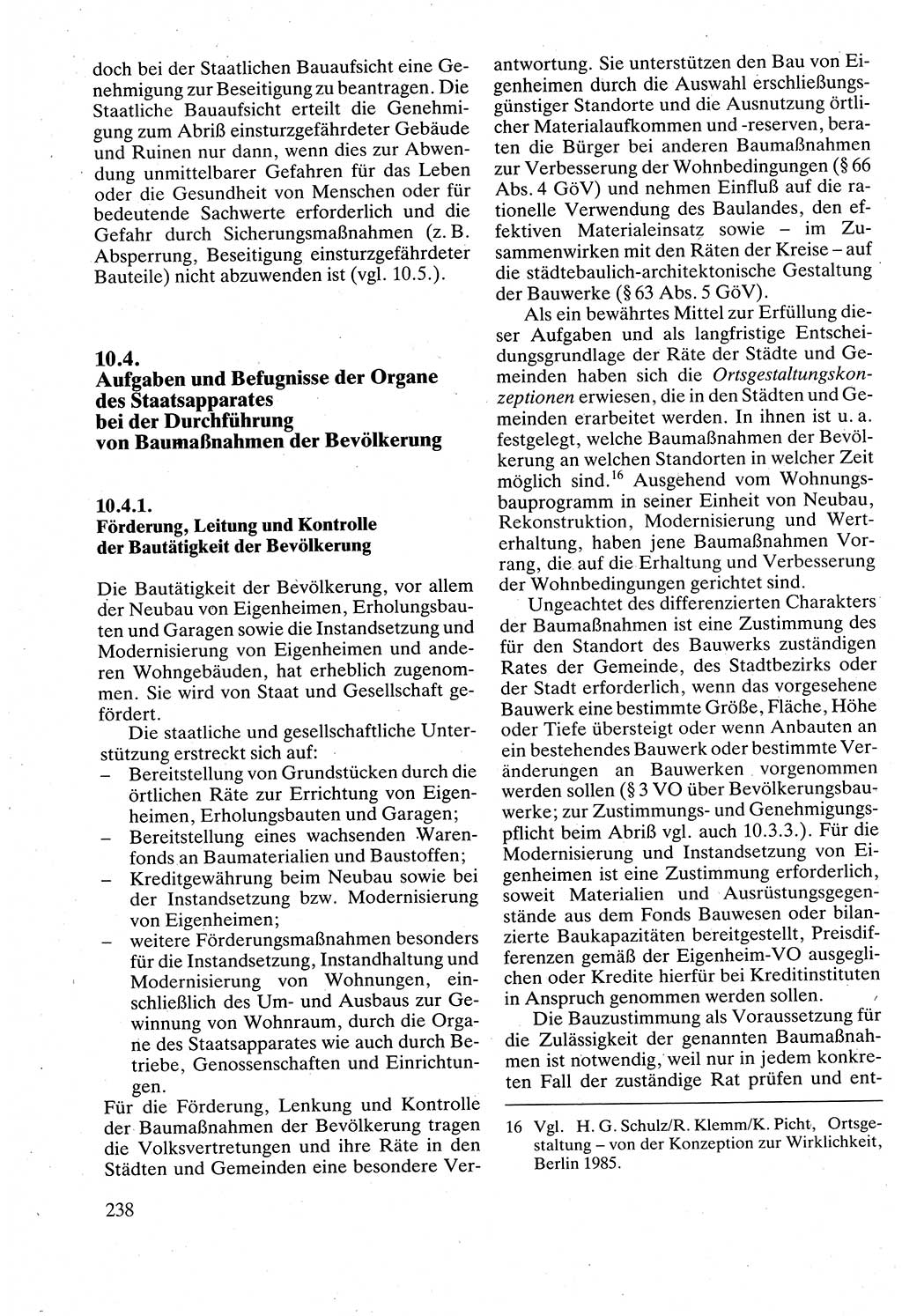 Verwaltungsrecht [Deutsche Demokratische Republik (DDR)], Lehrbuch 1988, Seite 238 (Verw.-R. DDR Lb. 1988, S. 238)
