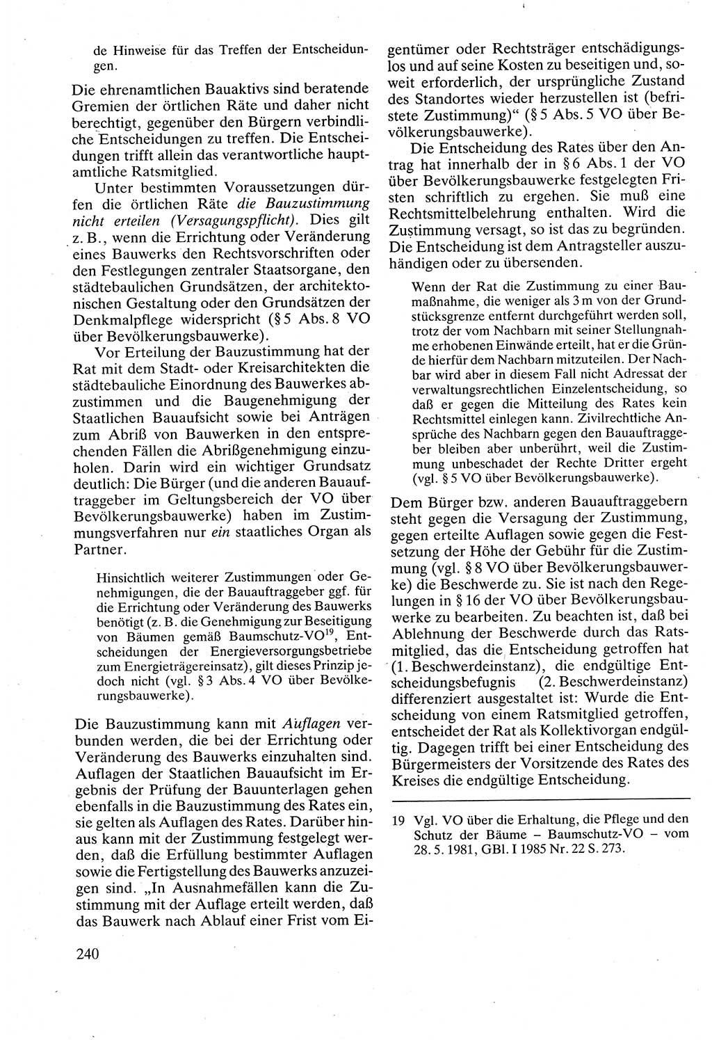 Verwaltungsrecht [Deutsche Demokratische Republik (DDR)], Lehrbuch 1988, Seite 240 (Verw.-R. DDR Lb. 1988, S. 240)