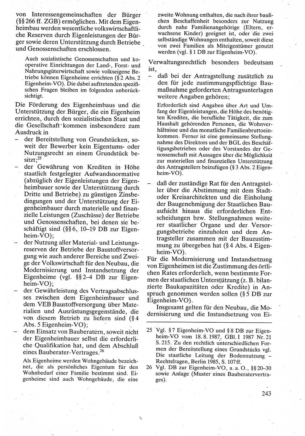 Verwaltungsrecht [Deutsche Demokratische Republik (DDR)], Lehrbuch 1988, Seite 243 (Verw.-R. DDR Lb. 1988, S. 243)