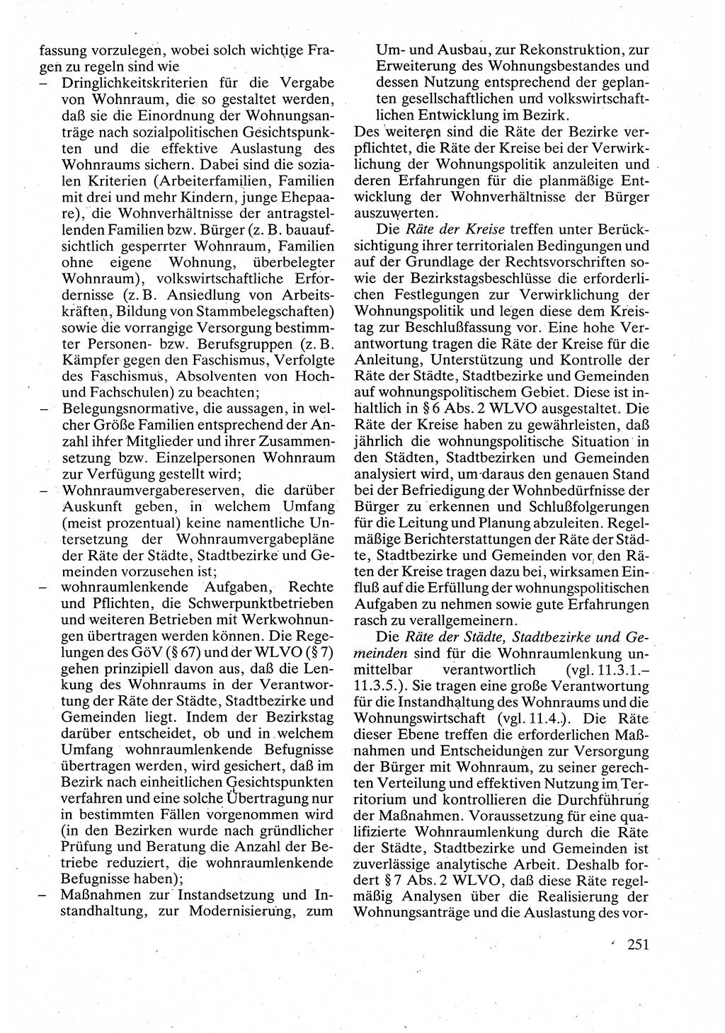 Verwaltungsrecht [Deutsche Demokratische Republik (DDR)], Lehrbuch 1988, Seite 251 (Verw.-R. DDR Lb. 1988, S. 251)
