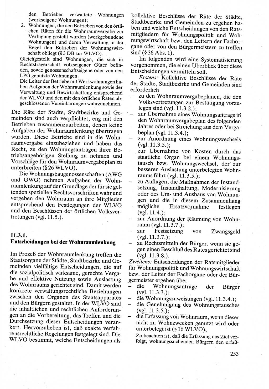 Verwaltungsrecht [Deutsche Demokratische Republik (DDR)], Lehrbuch 1988, Seite 253 (Verw.-R. DDR Lb. 1988, S. 253)