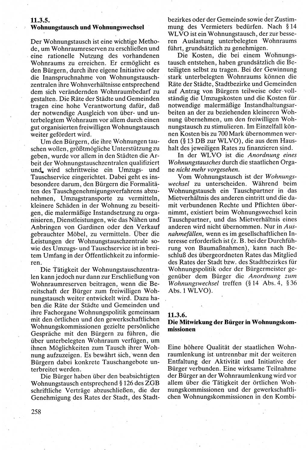 Verwaltungsrecht [Deutsche Demokratische Republik (DDR)], Lehrbuch 1988, Seite 258 (Verw.-R. DDR Lb. 1988, S. 258)