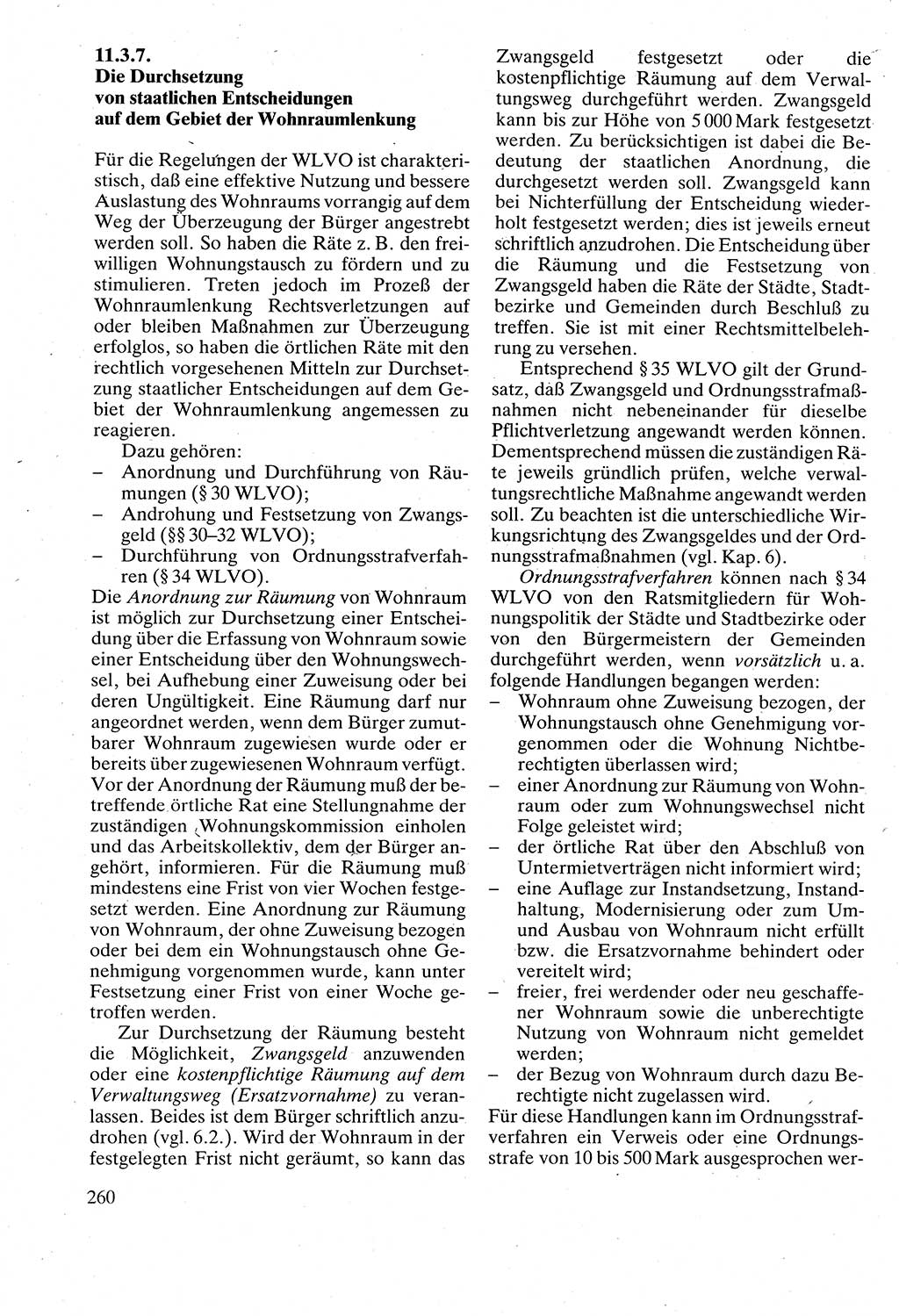 Verwaltungsrecht [Deutsche Demokratische Republik (DDR)], Lehrbuch 1988, Seite 260 (Verw.-R. DDR Lb. 1988, S. 260)