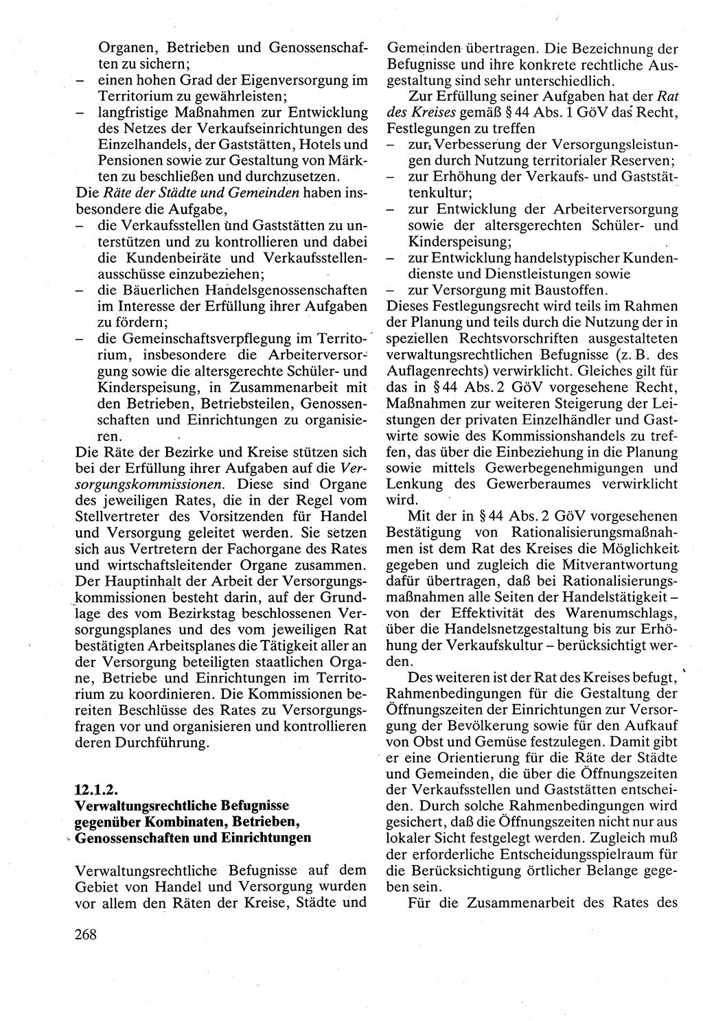 Verwaltungsrecht [Deutsche Demokratische Republik (DDR)], Lehrbuch 1988, Seite 268 (Verw.-R. DDR Lb. 1988, S. 268)