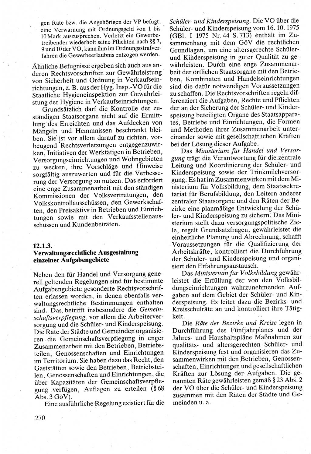 Verwaltungsrecht [Deutsche Demokratische Republik (DDR)], Lehrbuch 1988, Seite 270 (Verw.-R. DDR Lb. 1988, S. 270)