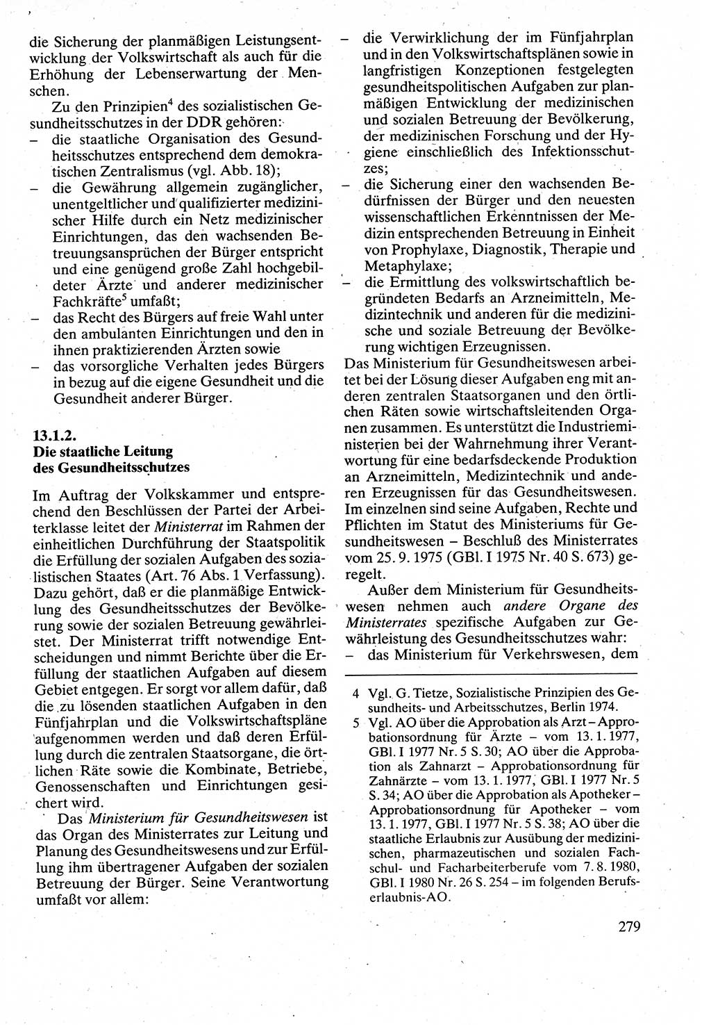 Verwaltungsrecht [Deutsche Demokratische Republik (DDR)], Lehrbuch 1988, Seite 279 (Verw.-R. DDR Lb. 1988, S. 279)