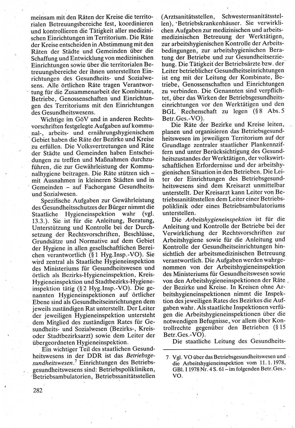 Verwaltungsrecht [Deutsche Demokratische Republik (DDR)], Lehrbuch 1988, Seite 282 (Verw.-R. DDR Lb. 1988, S. 282)