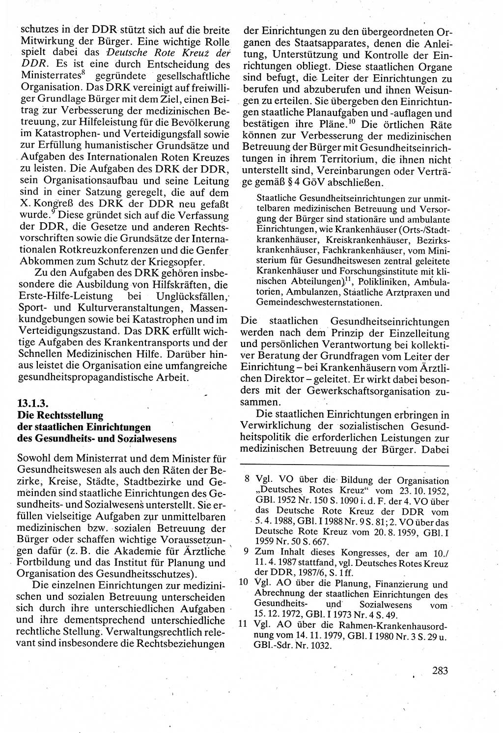 Verwaltungsrecht [Deutsche Demokratische Republik (DDR)], Lehrbuch 1988, Seite 283 (Verw.-R. DDR Lb. 1988, S. 283)