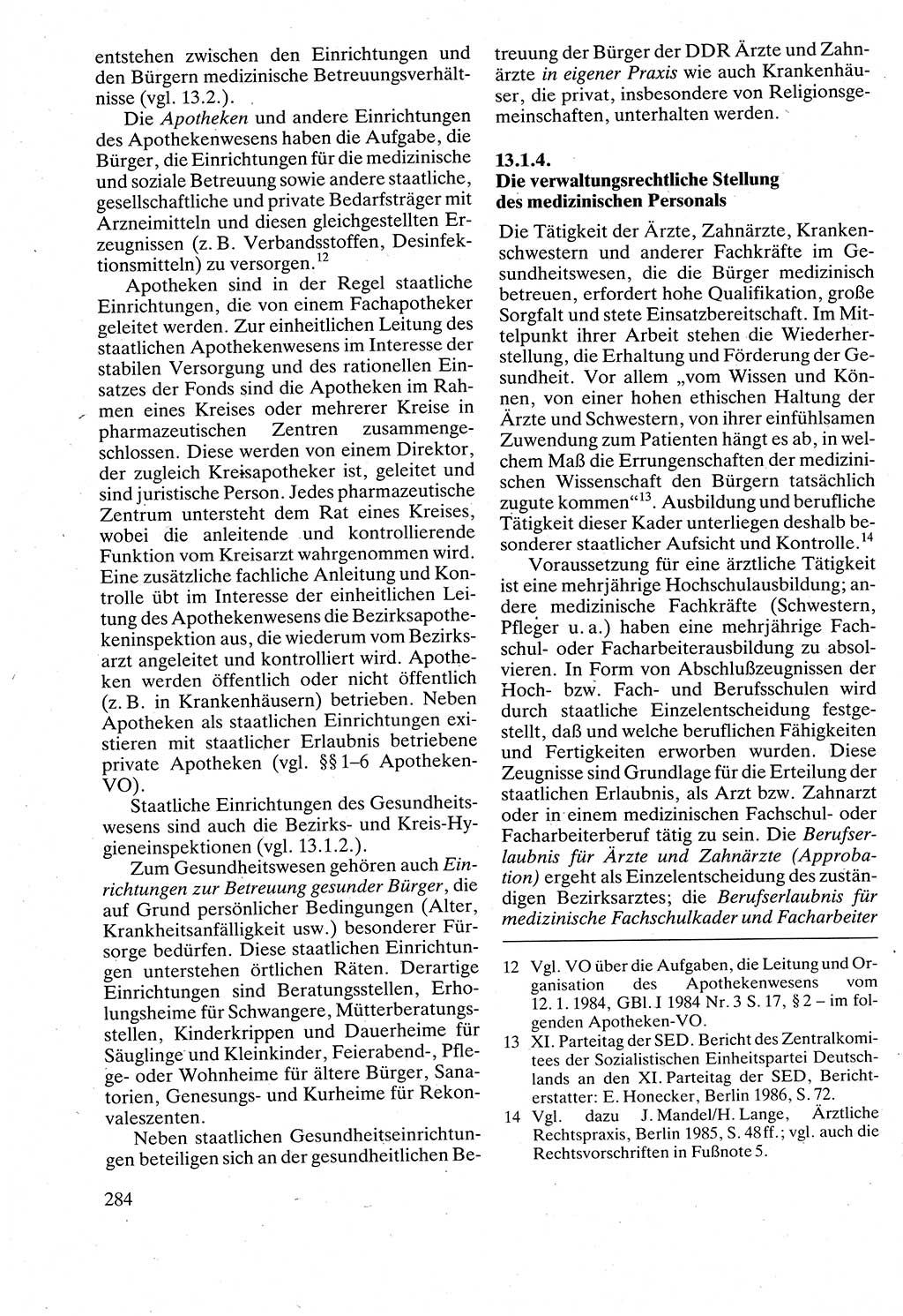 Verwaltungsrecht [Deutsche Demokratische Republik (DDR)], Lehrbuch 1988, Seite 284 (Verw.-R. DDR Lb. 1988, S. 284)