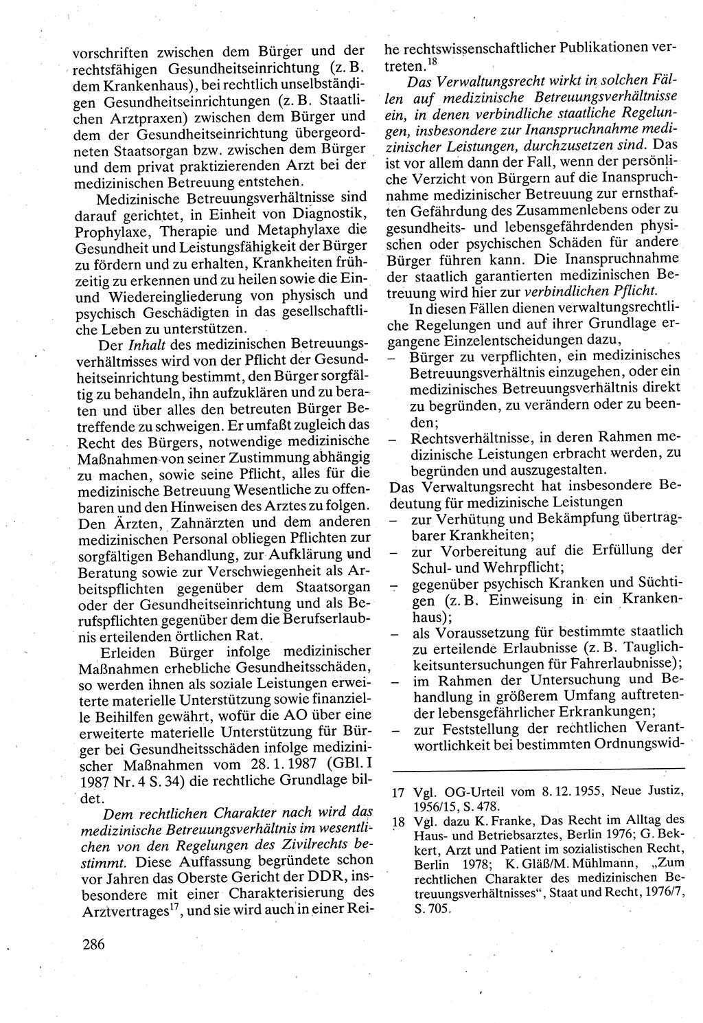 Verwaltungsrecht [Deutsche Demokratische Republik (DDR)], Lehrbuch 1988, Seite 286 (Verw.-R. DDR Lb. 1988, S. 286)