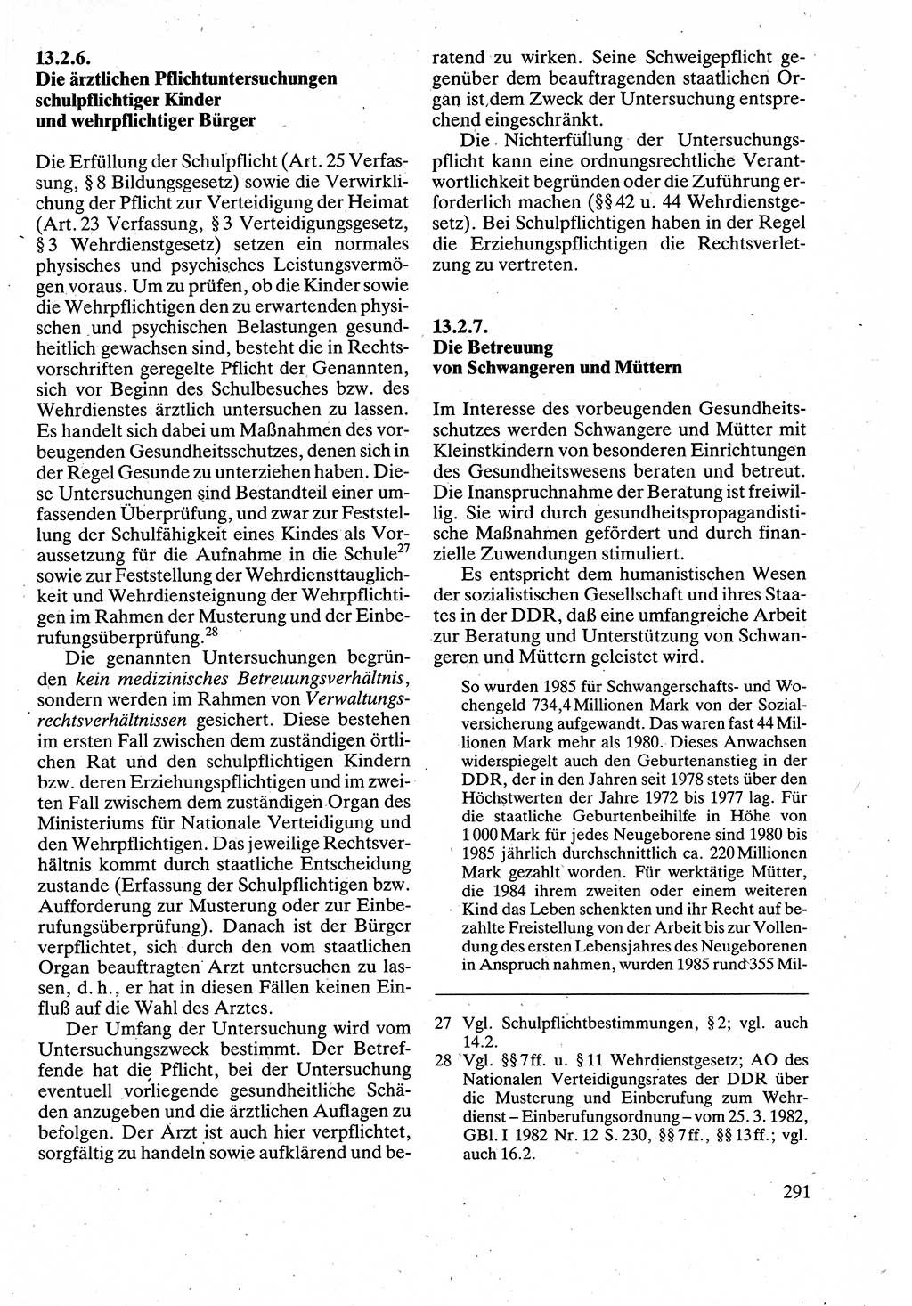 Verwaltungsrecht [Deutsche Demokratische Republik (DDR)], Lehrbuch 1988, Seite 291 (Verw.-R. DDR Lb. 1988, S. 291)