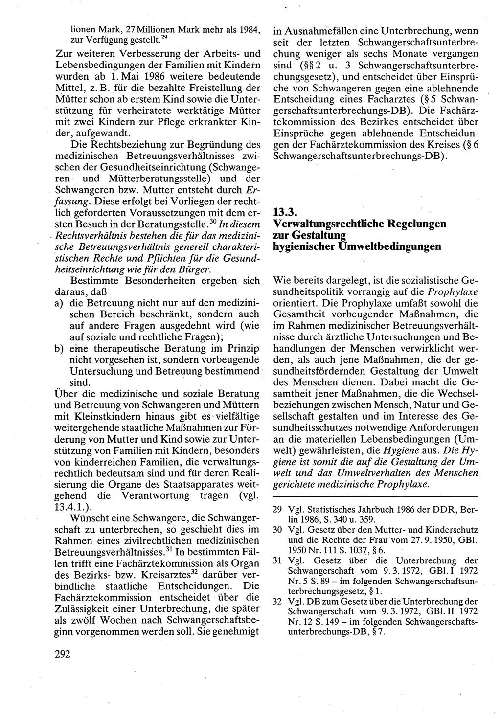 Verwaltungsrecht [Deutsche Demokratische Republik (DDR)], Lehrbuch 1988, Seite 292 (Verw.-R. DDR Lb. 1988, S. 292)