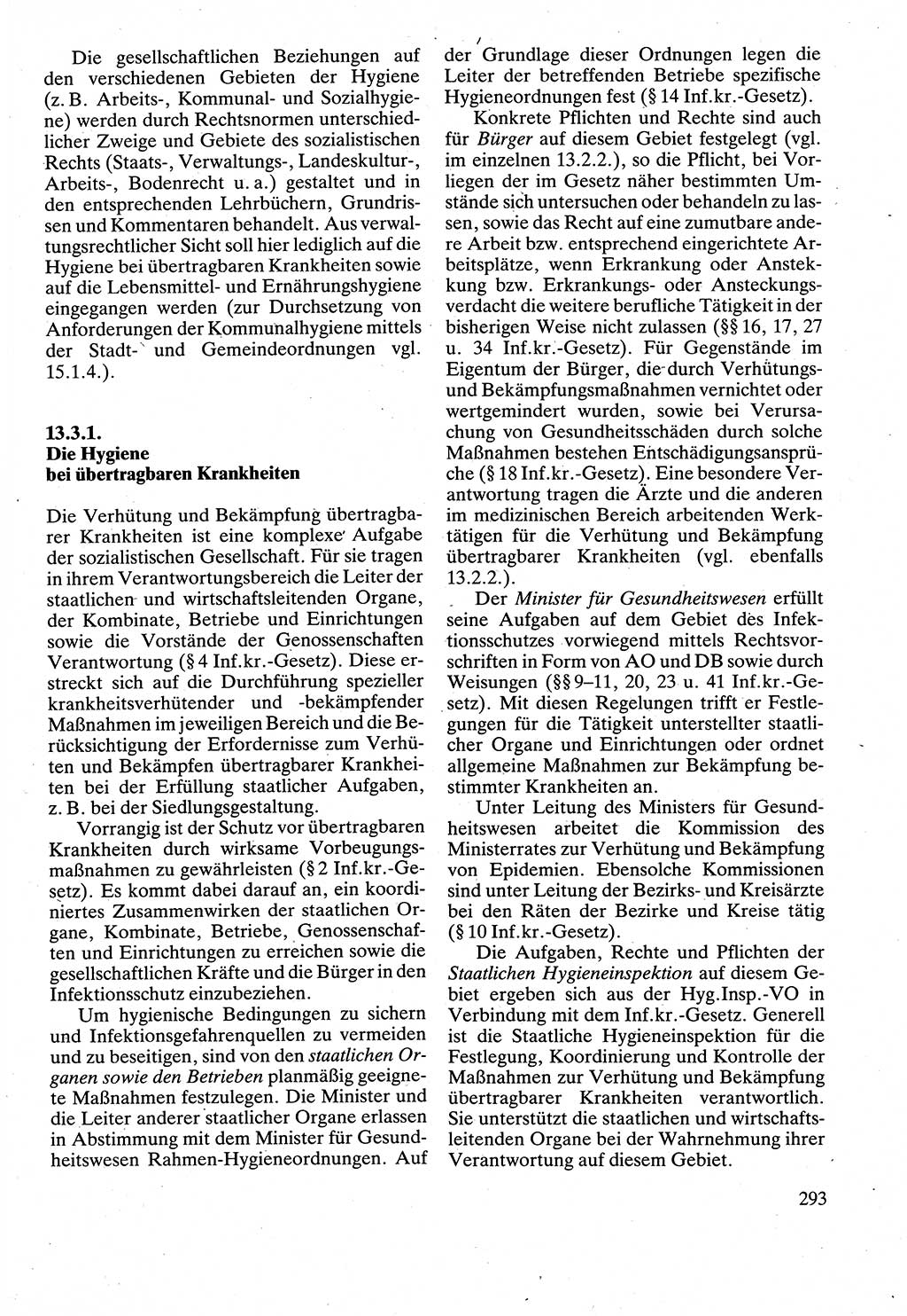 Verwaltungsrecht [Deutsche Demokratische Republik (DDR)], Lehrbuch 1988, Seite 293 (Verw.-R. DDR Lb. 1988, S. 293)