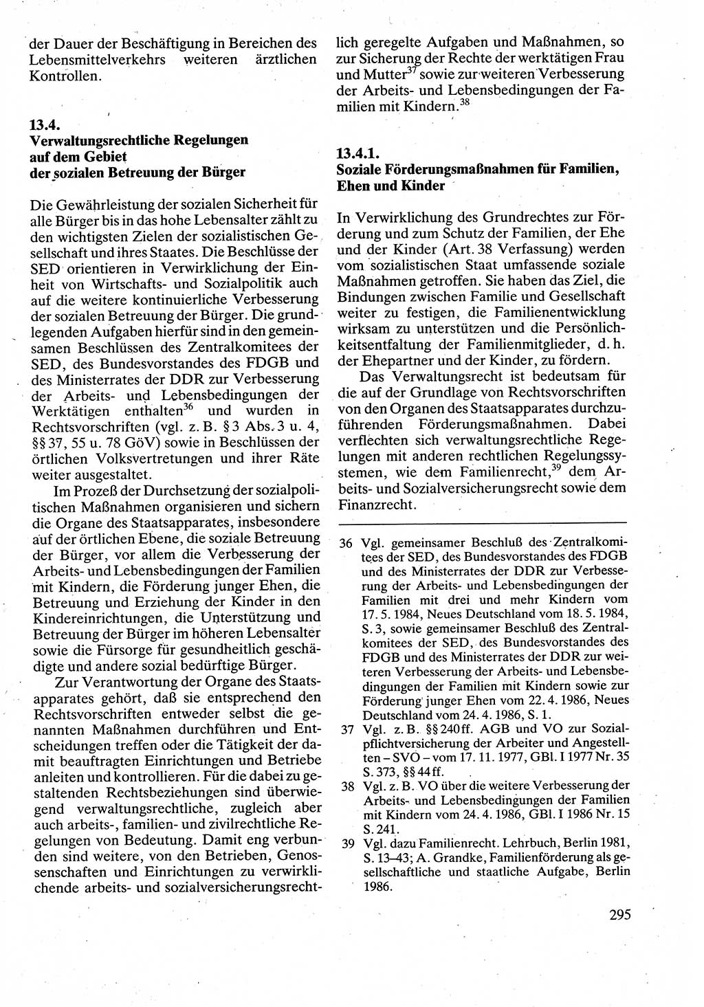 Verwaltungsrecht [Deutsche Demokratische Republik (DDR)], Lehrbuch 1988, Seite 295 (Verw.-R. DDR Lb. 1988, S. 295)