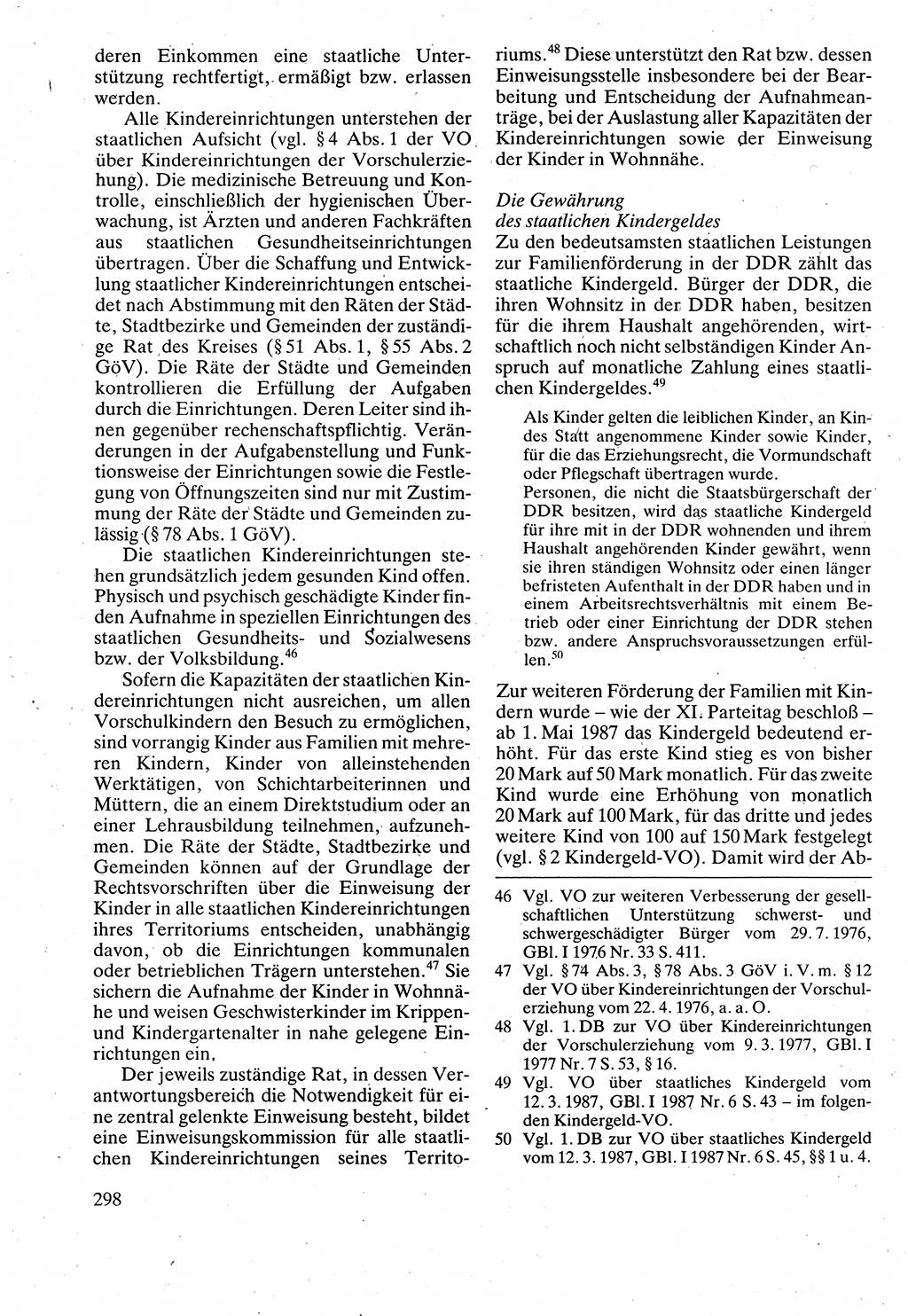 Verwaltungsrecht [Deutsche Demokratische Republik (DDR)], Lehrbuch 1988, Seite 298 (Verw.-R. DDR Lb. 1988, S. 298)